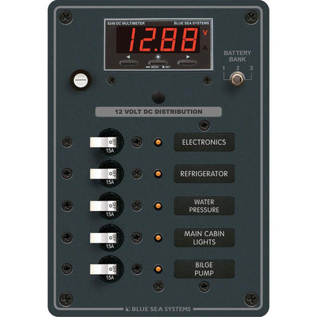 Blue Sea 8401 DC 5 Position w/Multi-Function Meter - Kesper Supply