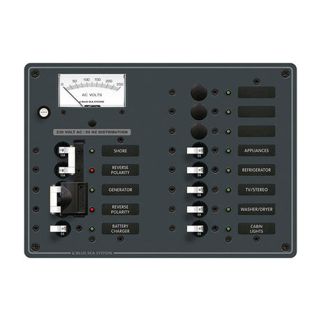 Blue Sea 8562 AC Toggle Source Selector (230V) - 2 Sources + 9 Positions - Kesper Supply