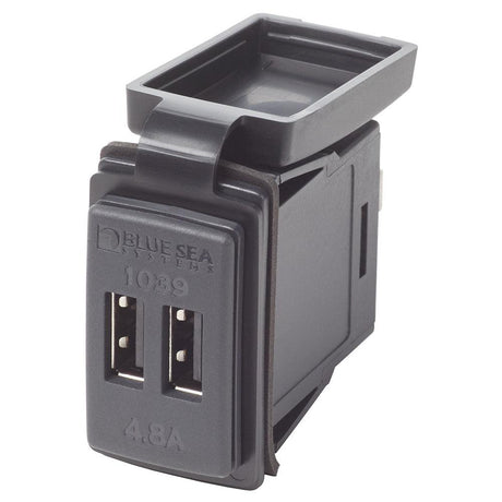 Blue Sea Dual USB Charger - 24V Contura Mount - Kesper Supply