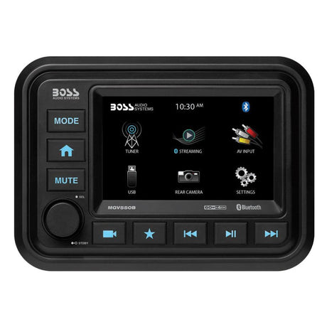 Boss Audio MGV550B Marine Stereo w/AM/FM/BT/Rear Camera - Kesper Supply