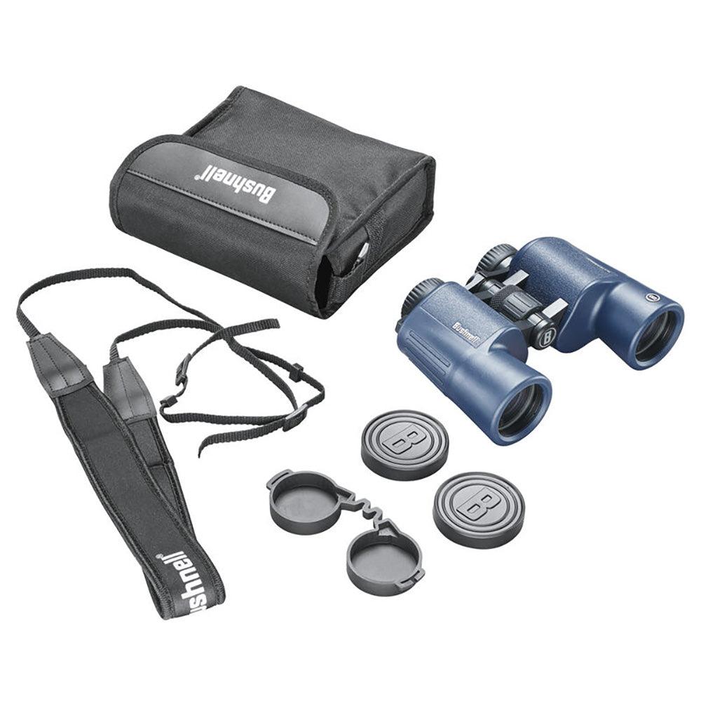 Bushnell 8x42mm H2O Binocular - Dark Blue Porro WP/FP Twist Up Eyecups - Kesper Supply