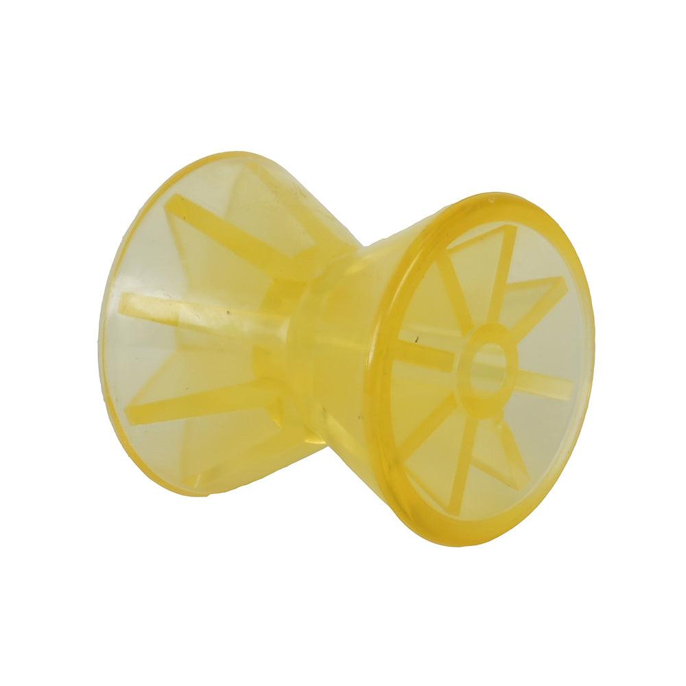 C.E. Smith Bow Roller - Yellow PVC - 4" x 1/2" ID - Kesper Supply