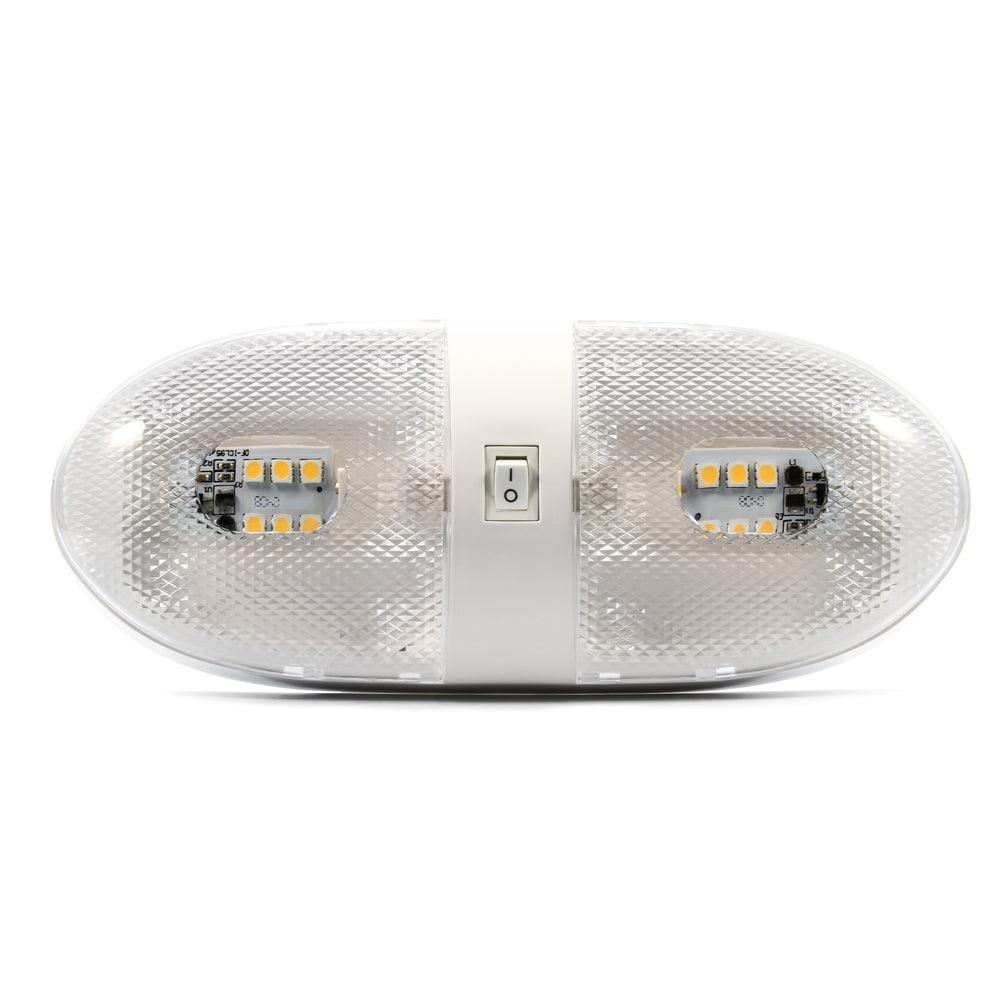 Camco LED Double Dome Light - 12VDC - 320 Lumens - Kesper Supply