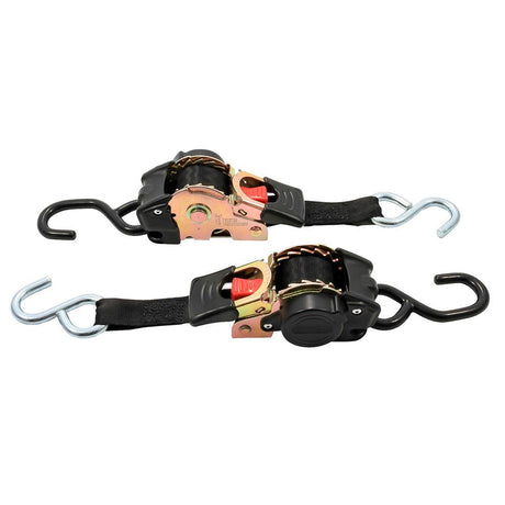Camco Retractable Tie-Down Straps - 1" Width 6' Dual Hooks - Kesper Supply