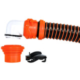 Camco RhinoEXTREME 15' Sewer Hose Kit w/ Swivel Fitting 4 In 1 Elbow Caps - Kesper Supply