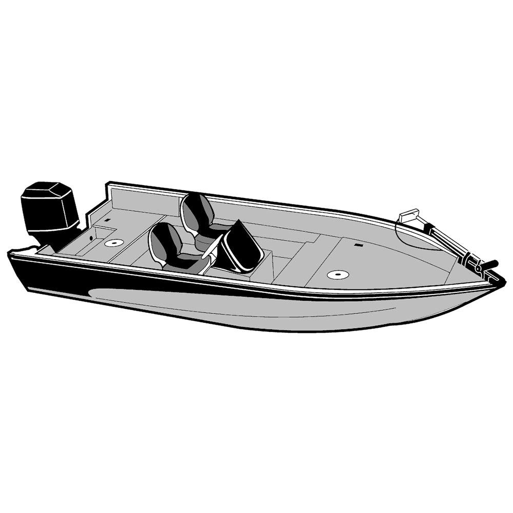 Carver Performance Poly-Guard Styled-to-Fit Boat Cover f/15.5' V-Hull Side Console Fishing Boats - Grey - Kesper Supply