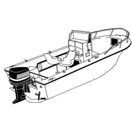 Carver Performance Poly-Guard Styled-to-Fit Boat Cover f/20.5' V-Hull Center Console Fishing Boat - Grey - Kesper Supply