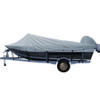 Carver Poly-Flex II Styled-to-Fit Boat Cover f/16.5' Aluminum Boats w/High Forward Mounted Windshield - Grey - Kesper Supply