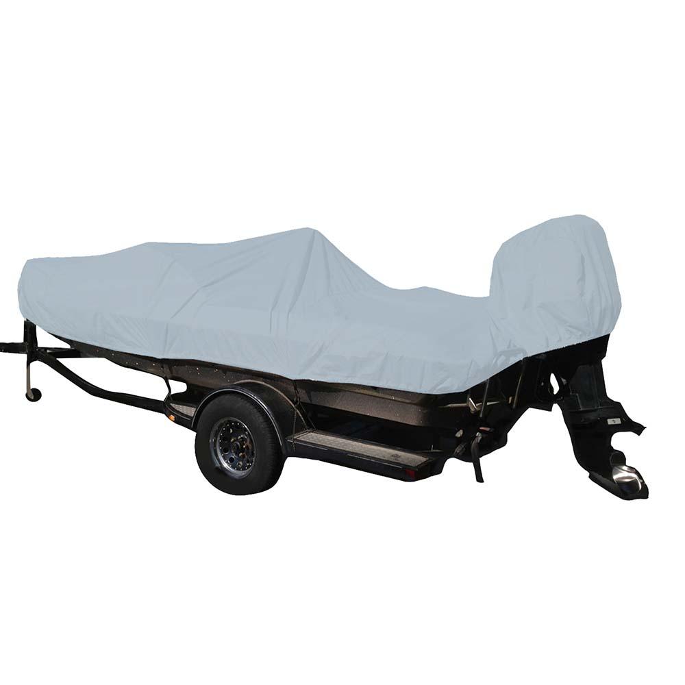 Carver Poly-Flex II Styled-to-Fit Boat Cover f/16.5' Fish & Ski Style Boats w/Walk-Thru Windshield - Grey - Kesper Supply