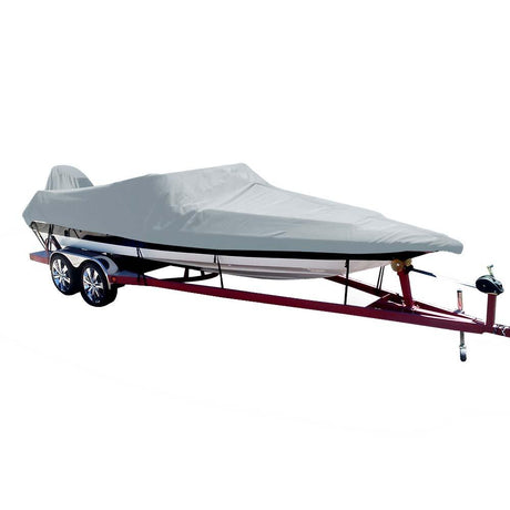 Carver Poly-Flex II Styled-to-Fit Boat Cover f/17.5' Ski Boats with Low Profile Windshield - Grey - Kesper Supply