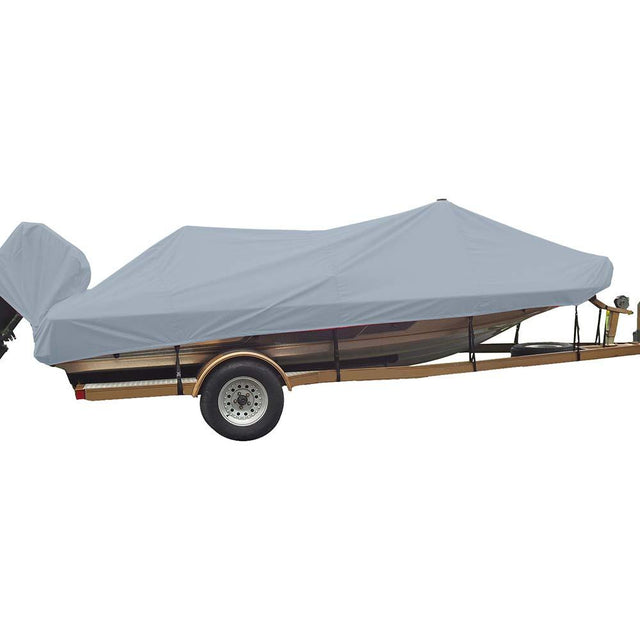 Carver Poly-Flex II Styled-to-Fit Boat Cover f/18.5' Angled Transom Bass Boats - Grey - Kesper Supply