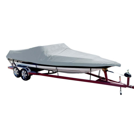 Carver Poly-Flex II Styled-to-Fit Boat Cover f/18.5' Sterndrive Ski Boats with Low Profile Windshield - Grey - Kesper Supply