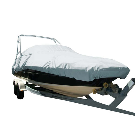 Carver Sun-DURA Specialty Boat Cover f/22.5' Sterndrive Deck Boats w/Tower - Grey - Kesper Supply