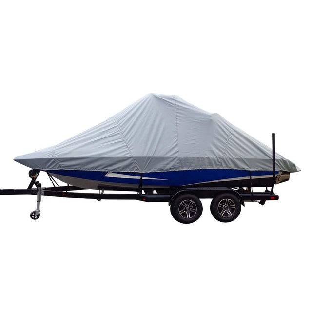 Carver Sun-DURA Specialty Boat Cover f/23.5' Inboard Tournament Ski Boats w/Wide Bow & Swim Platform - Grey - Kesper Supply