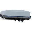 Carver Sun-DURA Styled-to-Fit Boat Cover f/16.5' Pontoons w/Bimini Top & Rails - Grey - Kesper Supply