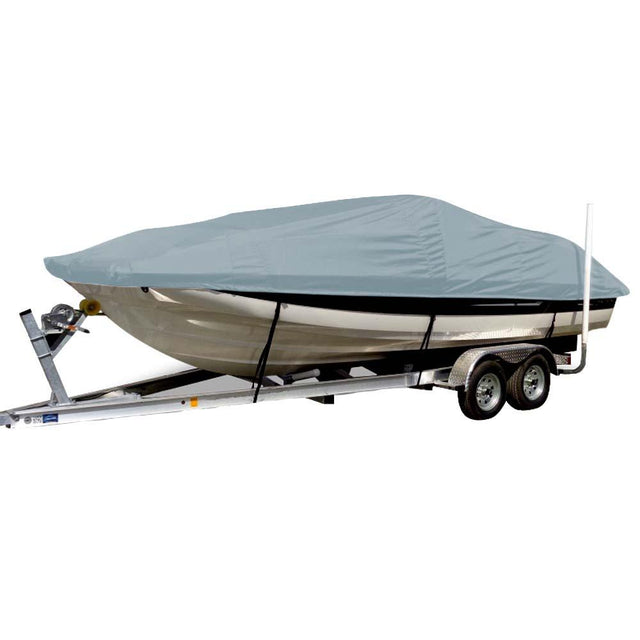 Carver Sun-DURA Styled-to-Fit Boat Cover f/19.5' Sterndrive Deck Boats w/Low Rails - Grey - Kesper Supply