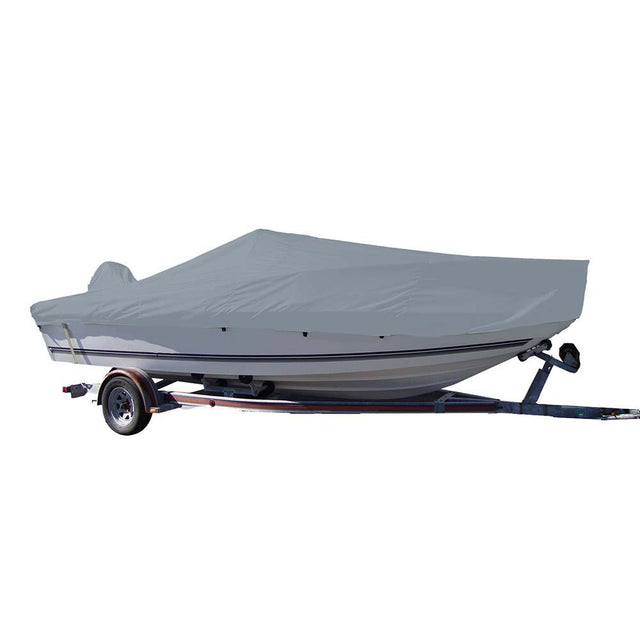 Carver Sun-DURA Styled-to-Fit Boat Cover f/25.5' V-Hull Center Console Fishing Boat - Grey - Kesper Supply