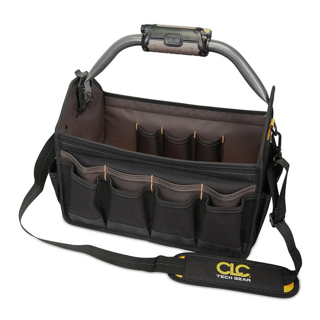 CLC L234 Tech Gear LED Lighted Handle Open Top Tool Carrier - 15" - Kesper Supply