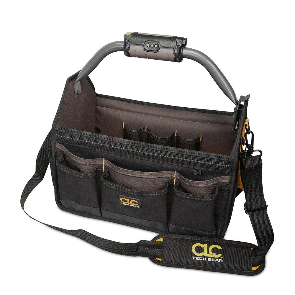 CLC L234 Tech Gear LED Lighted Handle Open Top Tool Carrier - 15" - Kesper Supply