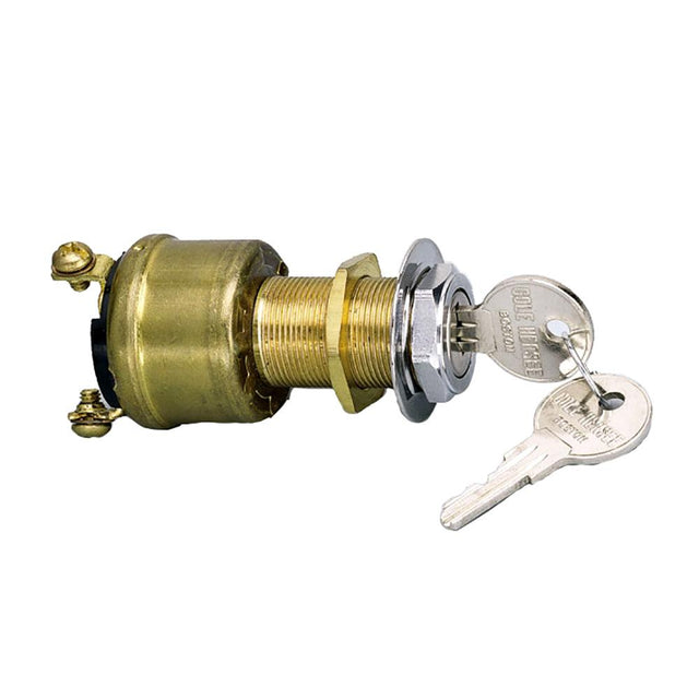 Cole Hersee 3 Position Brass Ignition Switch - Kesper Supply