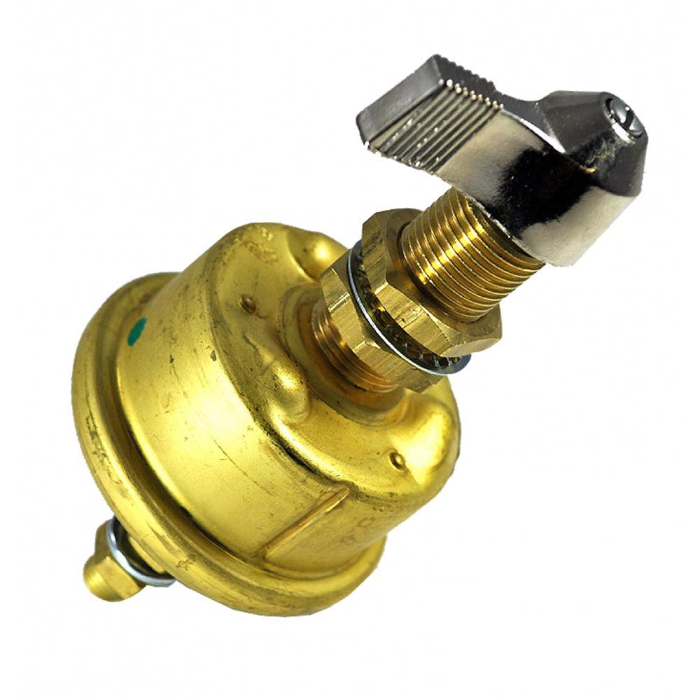 Cole Hersee Single Pole Brass Battery Switch w/Faceplate 175 Amp Continuous 800 Amp Intermittent - Kesper Supply