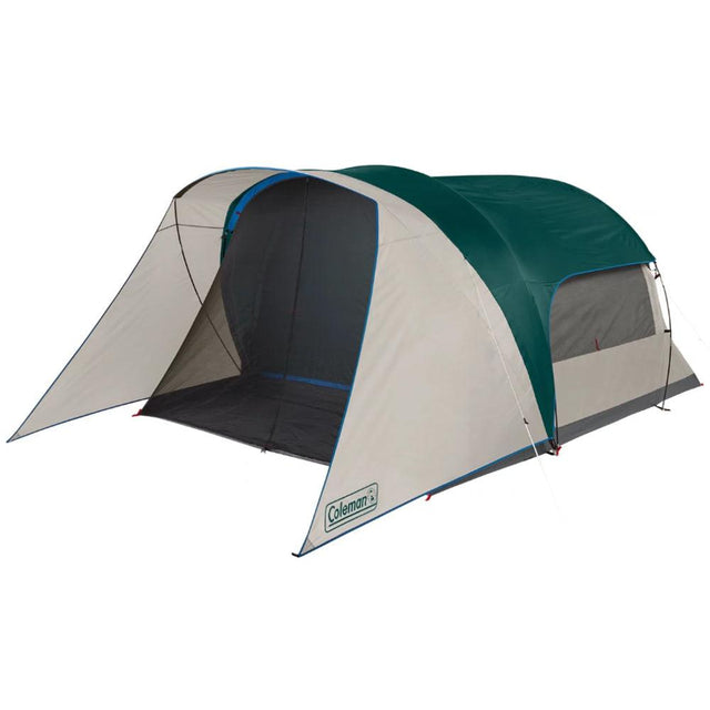 Coleman 6-Person Cabin Tent with Screened Porch - Evergreen - Kesper Supply