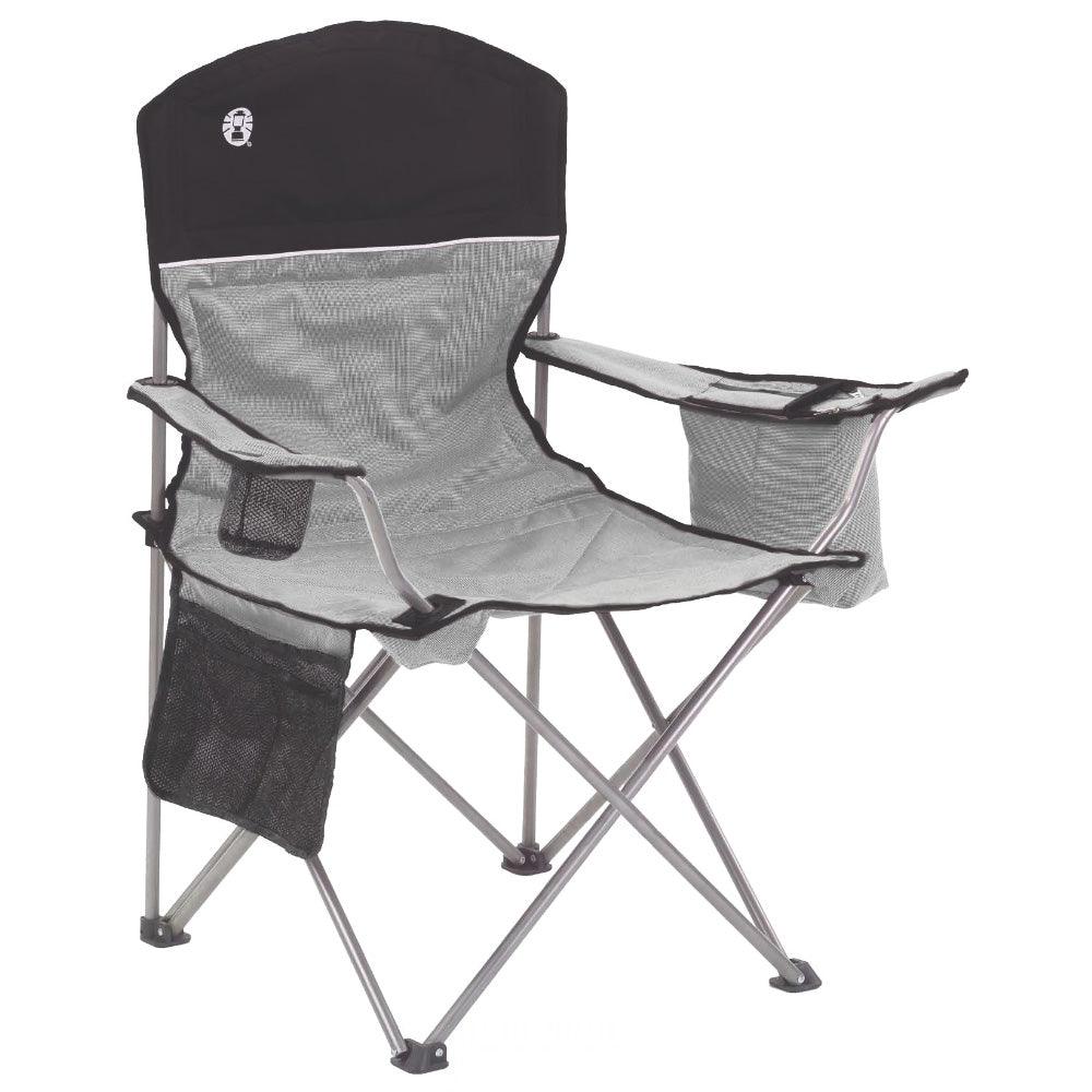Coleman Cooler Quad Chair - Grey & Black - Kesper Supply