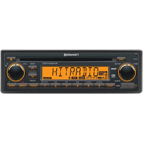 Continental Stereo w/CD/AM/FM/BT/USB/DAB+/DMB- Harness Included - 12V - Kesper Supply