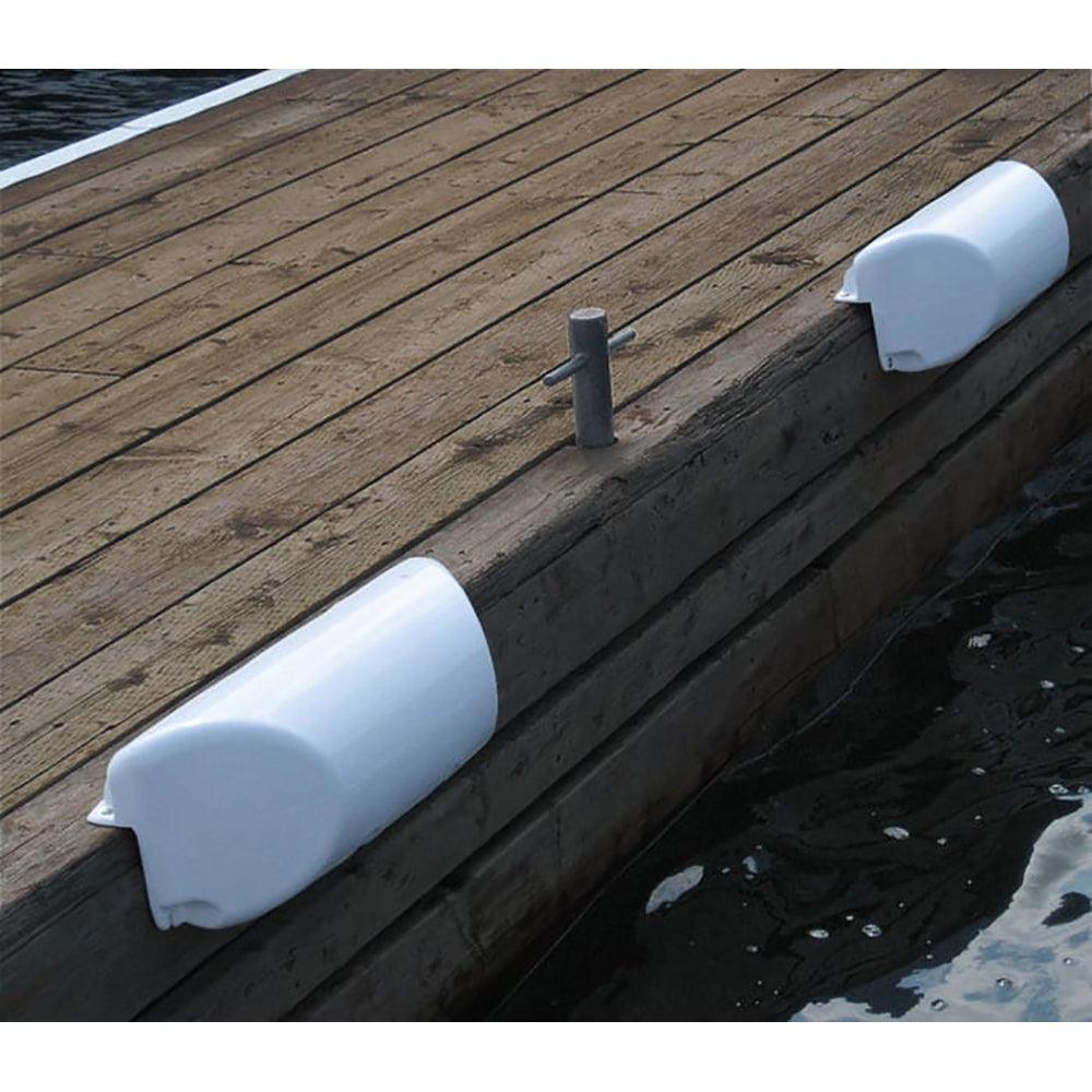 Dock Edge Dolphin Dockside Bumper 7" x 16" Straight - White - Kesper Supply