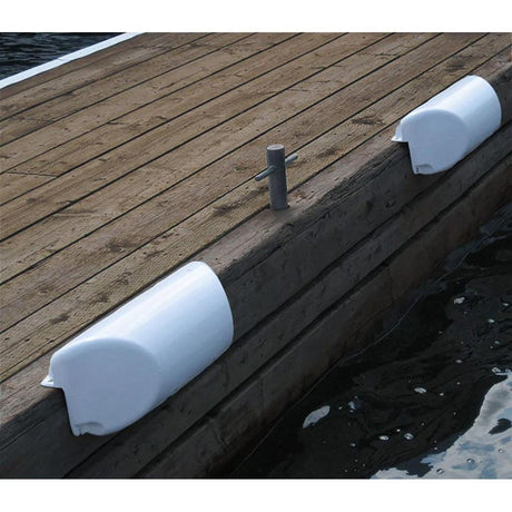 Dock Edge Dolphin Dockside Bumper 7" x 16" Straight - White - Kesper Supply