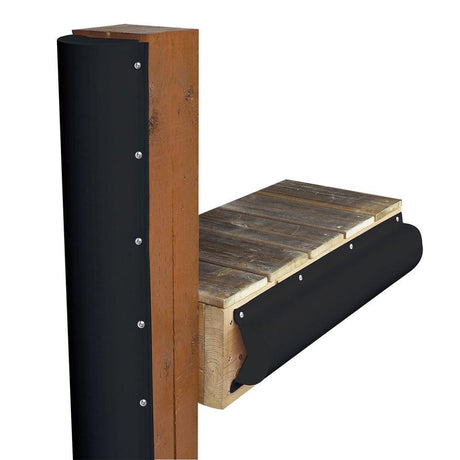 Dock Edge Piling Bumper - One End Capped - 6' - Black - Kesper Supply