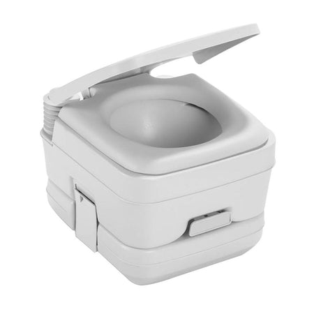Dometic 964 MSD Portable Toilet w/Mounting Brackets - 2.5 Gallon - Platinum - Kesper Supply