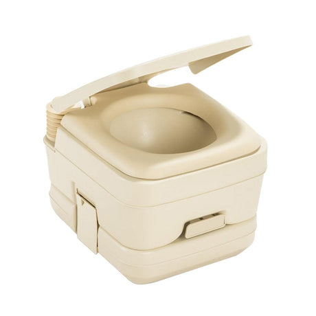 Dometic 964 Portable Toilet w/Mounting Brackets - 2.5 Gallon - Parchment - Kesper Supply