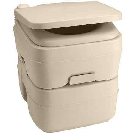 Dometic 965 MSD Portable Toilet w/Mounting Brackets - 5 Gallon - Parchment - Kesper Supply