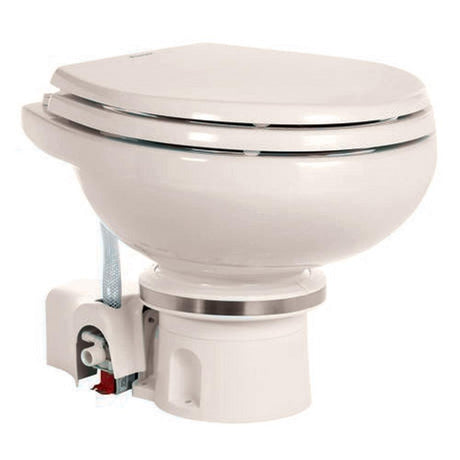 Dometic MasterFlush 7120 Bone Electric Macerating Toilet w/Orbit Base - Fresh Water - Kesper Supply