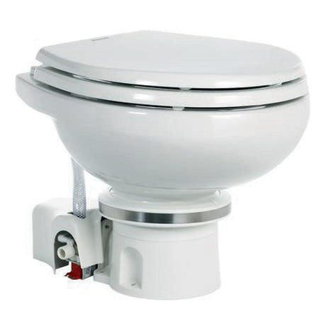 Dometic MasterFlush 7120 White Electric Macerating Toilet w/Orbit Base - Fresh Water - Kesper Supply