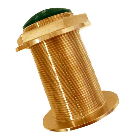 Echonautics Bronze Low-Profile Thru-Hull High-Frequency CHIRP Transducer - 600W, 0° Tilt, 130-210kHz - Kesper Supply