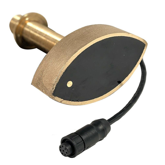 Echonautics Bronze Stem Thru-Hull CW Dual Frequency Transducer - 600W, 50/200kHz - Kesper Supply