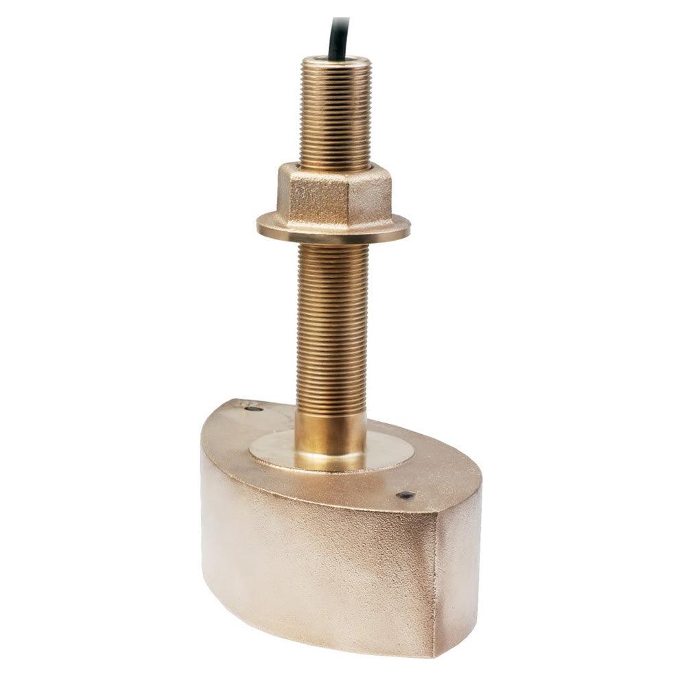 Echonautics Bronze Stem Thru-Hull CW Dual Frequency Transducer - 600W, 50/200kHz - Kesper Supply