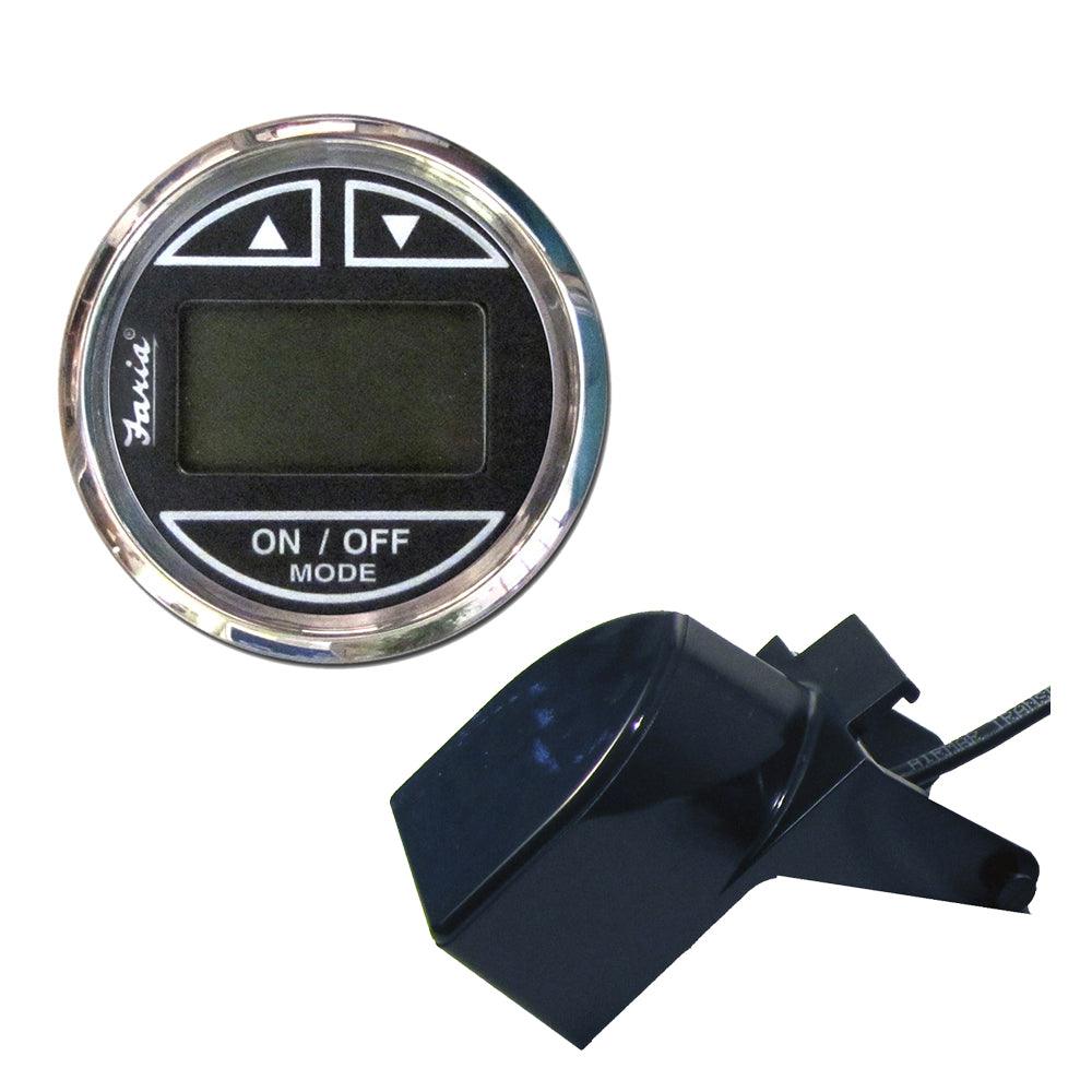 Faria Chesapeake Black 2" Depth Sounder w/Transom Mount Transducer - Kesper Supply