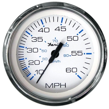 Faria Chesapeake White SS 4" Speedometer - 60MPH (Pitot) - Kesper Supply