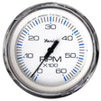 Faria Chesapeake White SS 4" Tachometer - 6000 RPM (Gas) (Inboard & I/O) - Kesper Supply
