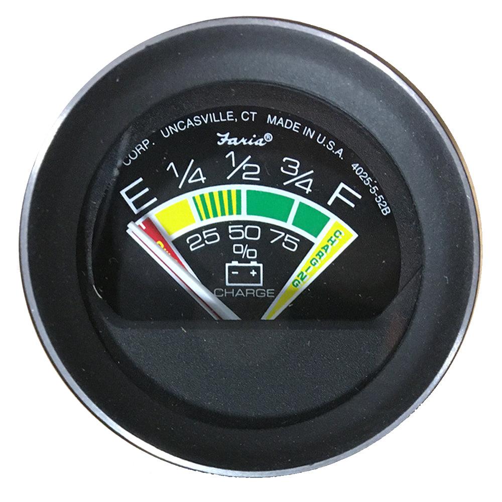Faria Coral 2" Battery Condition Indicator Gauge - Kesper Supply