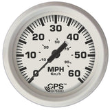Faria Dress White 4" GPS Speedometer - 60 MPH - Kesper Supply