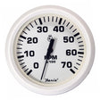 Faria Dress White 4" Tachometer - 7000 RPM (Gas) (All Outboards) - Kesper Supply