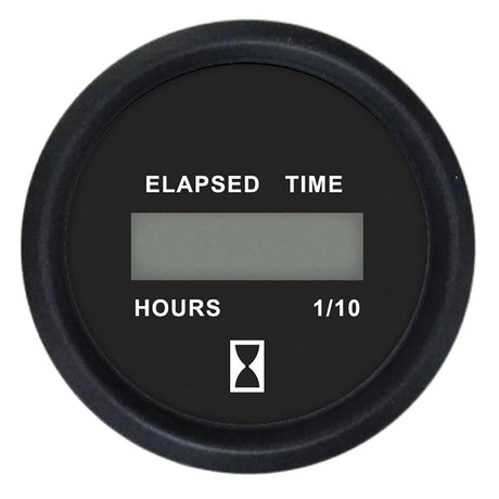 Faria Euro Black 2" Digital Hourmeter Gauge - Kesper Supply