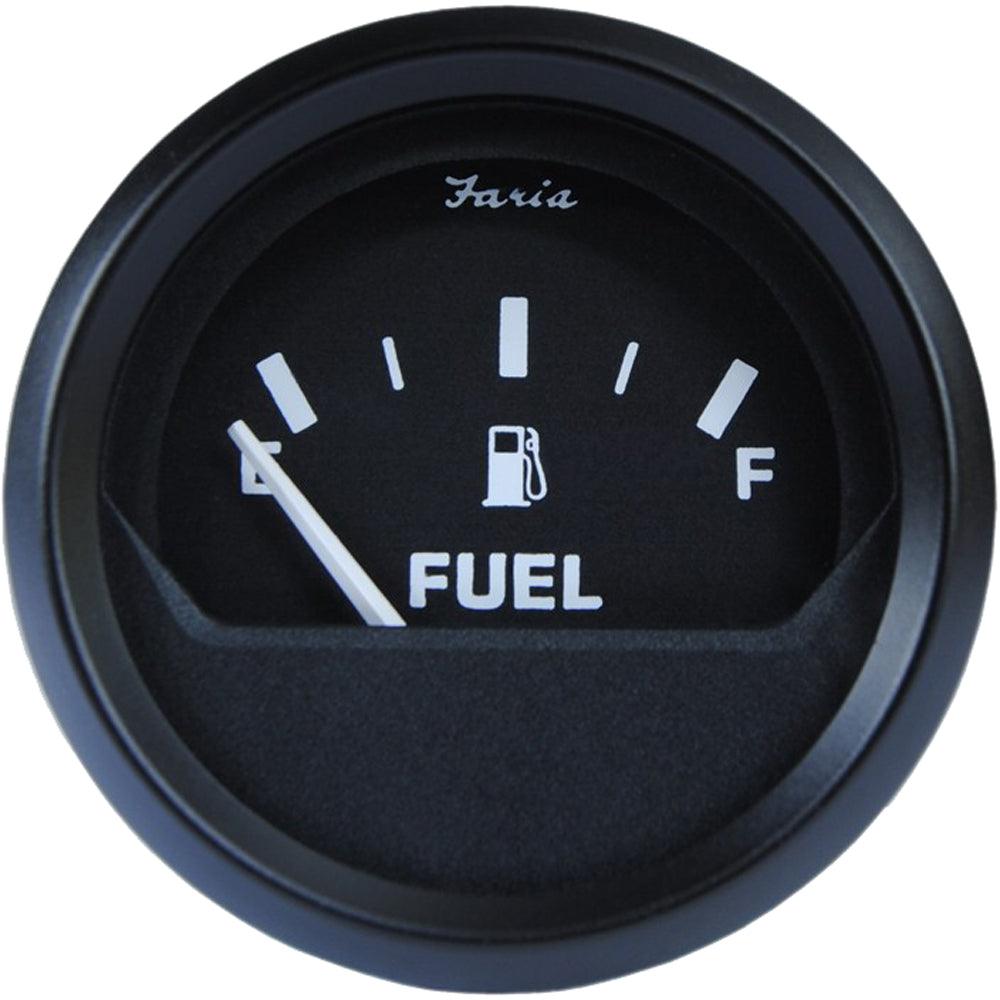 Faria Euro Black 2" Fuel Level Gauge - Kesper Supply