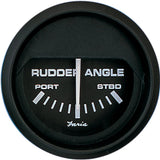 Faria Euro Black 2" Rudder Angle Indicator - Kesper Supply