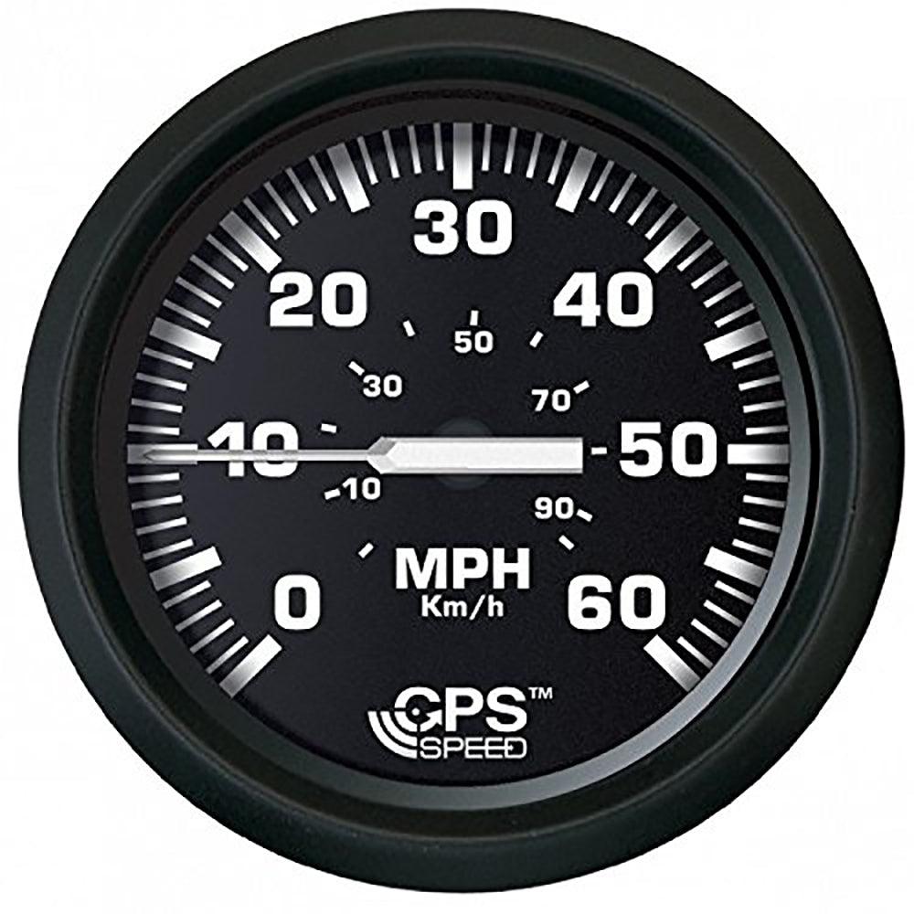 Faria Euro Black 4" Speedometer 60MPH (GPS) - Kesper Supply