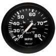 Faria Euro Black 4" Speedometer - 80MPH (Pitot) - Kesper Supply